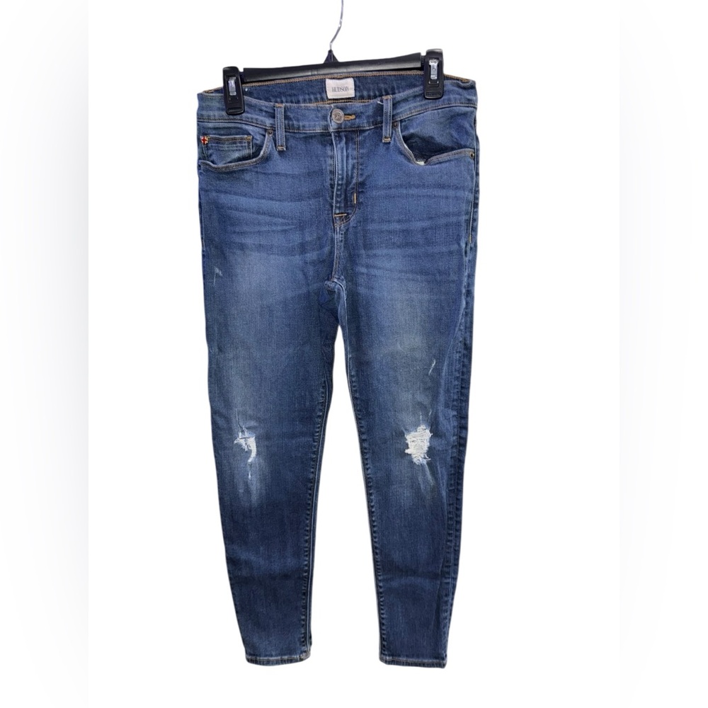 Hudson Jeans Relaxed Fit Distressed Blue Denim Size 30